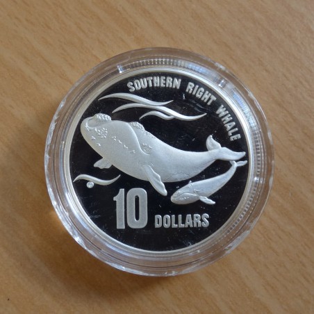 Australie 10$ Baleine 1996 PROOF argent 92.5% (20g)