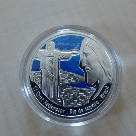 Andorre 10 Diners Christ Redempteur 2009 coloré argent 92.5% (28.3 g)