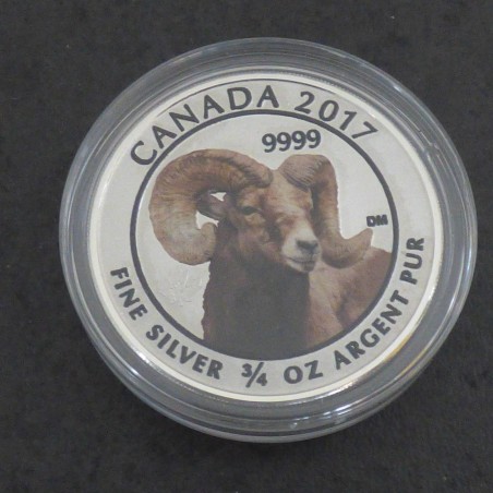 Canada 2$ chèvre 2017 en argent 99.99% 0.75 oz