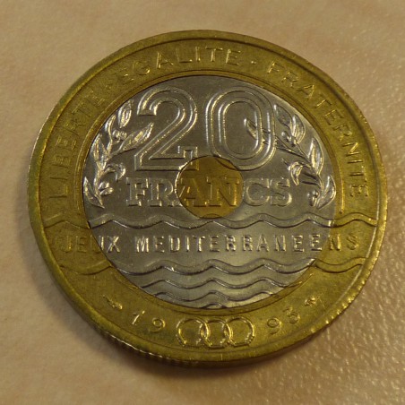 France 20 francs 1993 Jeux Méditerranéens SUP+