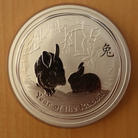 Australia 2$ Lunar 2 Year of the Rabbit 2011 silver 99.9% 2 oz