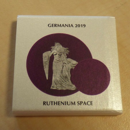 Round 5 Mark Germania 2019 1 oz colored Ruthenium Space Pink silver 99.9%