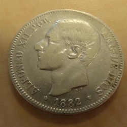 Espagne 5 pesetas 1882 (82)...