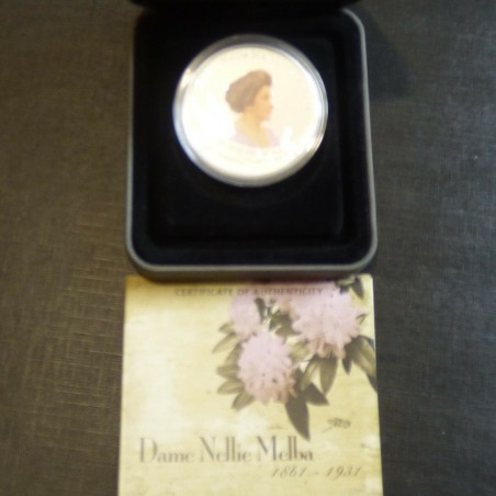 Australia 1$ 2011 Melba PROOF colored silver 99.9%  1oz+CoA+Box