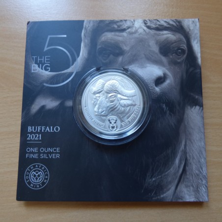 South Africa 5 Rand 2021 Big Five Bafflo silver 99.9% 1 oz