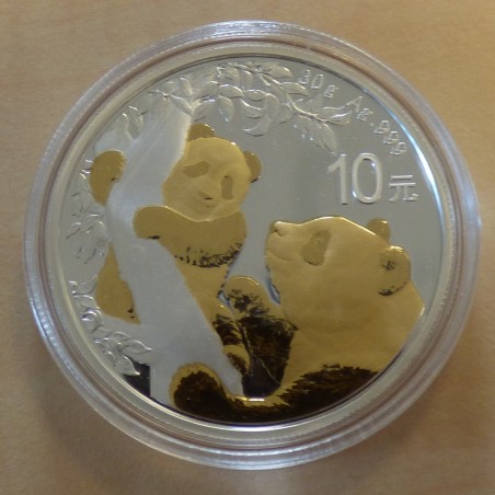 China Panda 2021 gilded silver 99.9% 30g