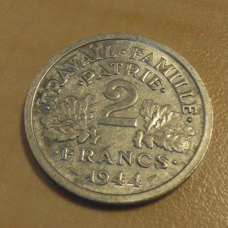 France 2 francs 1944B TTB++ en aluminium