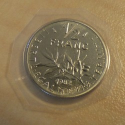 France 1/2 franc 1982 en...