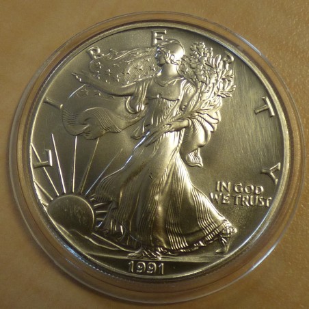 US 1$ Silver Eagle 1991 argent 99.9% 1 oz