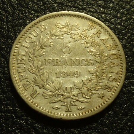 France 5 Francs Hercule 1849 A (TB+) argent 90% 25 g