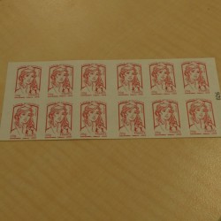 12 stamps "Lettre...