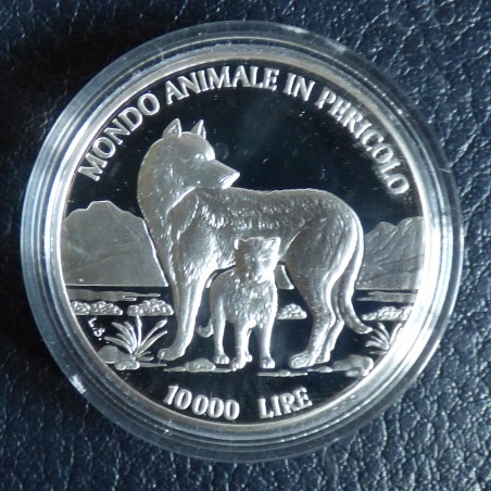 Saint Marin 10000 lires 1996 Animaux en danger PROOF argent 83.5% (22.5 g)
