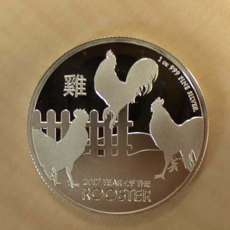 Niue 2$ Year of the Rooster 2017 silver 99.9% 1 oz