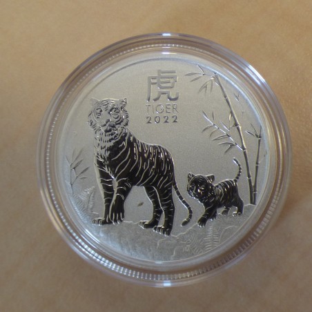 Australie 50 cents Année du Tigre 2022 argent 99.9% 1/2 oz Lunar III