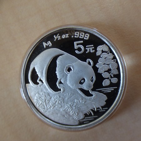China 5 yuan Panda 1994 PROOF silver 99.9% 1/2 oz