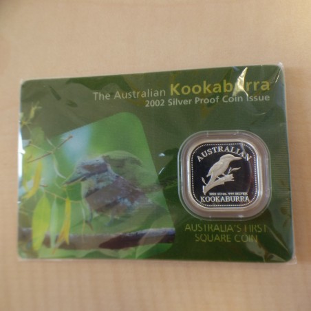 Australie 50 cents Kookaburra 2002 PROOF en argent 99.9% 1/2 oz coincard