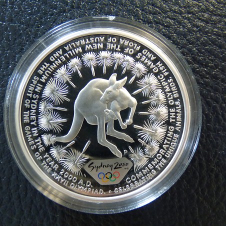 Australia 5$ Olympic 2000 PROOF "Kangourou" silver 99.9% 1 oz