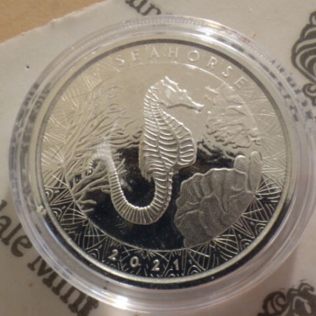 Samoa 2 Tala 2021 Seahorse silver 99.9% (31.1 g)