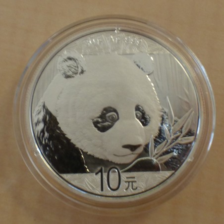 Chine 10 yuans Panda 2018 argent 99.9% 30g