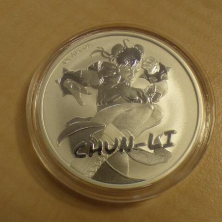Tuvalu 1$ 2022 Chun Li en argent 99.99% 1 oz