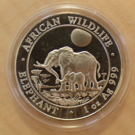 Somalia 100 schillings Elephant 2011 silver 99.9% 1 oz