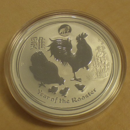 Australia 1$ Lunar 2 Year of the rooster 2017 privy Lion silver 99.9% 1 oz