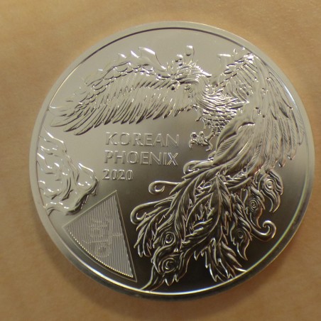 Round Medal South Korea 2020 Phoenix silver 99.9% 1 oz