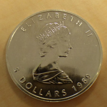 Canada Maple Leaf 1989 argent 99.9% 1 oz