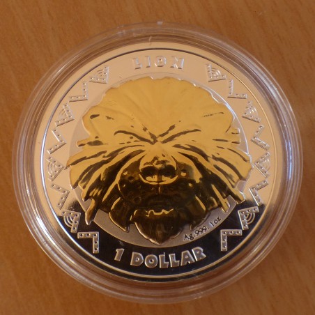 Sierra Leone 1$ Lion 2022 doré en argent 99.9% 1 oz