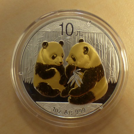 Chine 10 yuans Panda 2009 doré en argent 99.9% 1 oz