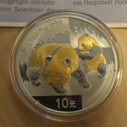 Chine 10 yuans Panda 2008...