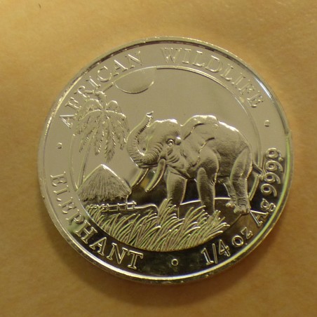 Somalie 25 schillings Elephant 2017 argent 99.9% 1/4 oz