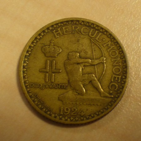 Monaco 2 Francs 1924 Poissy copper-aluminium 8g