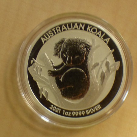 Australie 1$ Koala 2021 en argent 99.9% 1 oz
