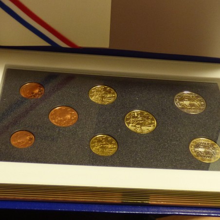 Set France Monnaie de Paris Euros 2001 PROOF (8 coins)+Box+CoA