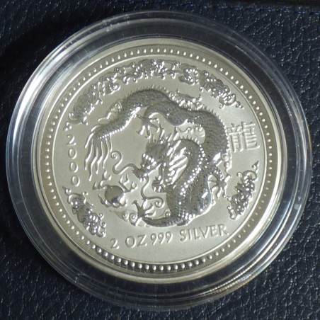 Australia 2$ Lunar 1 Year of the Dragon 2000 silver 99.9% 2 oz