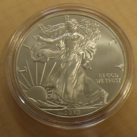 US 1$ Silver Eagle 2013 1 oz argent 99.9% sous capsule