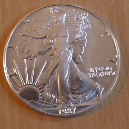 US 1$ Silver Eagle 1987 argent 99.9% 1 oz
