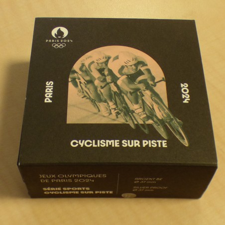 France 10 euro 2022 Olympic Cyclisme sur Piste PROOF silver 99.9% (22.2 g)+Box+CoA
