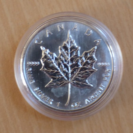 Canada 5$ Maple Leaf 1990 en argent 99.9% 1 oz