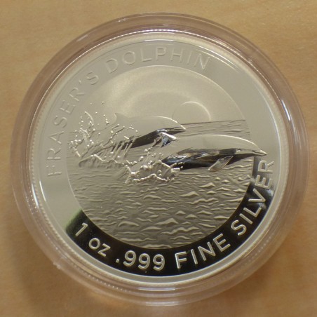 Australia 1$ Fraser's Dolphin 2021 RAM silver 99.9% 1 oz