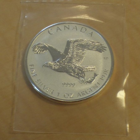 Canada 5$ Oiseaux de proie Bald Eagle 2017 reverse PROOF en argent 99.99% 1 oz sous scellé