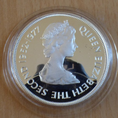 Gibraltar 25 pence 1977 Jubile 25 years PROOF silver 92.5% (28.28 g)