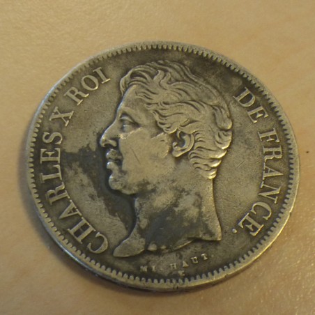 France 5 Francs Charles X 1827-B argent 90% (25 g) TTB