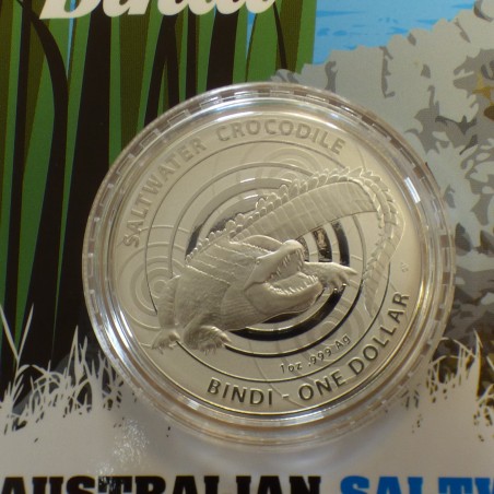 Australia 1$ Crocodile Bindi RAM 2013 silver 99.9% 1 oz