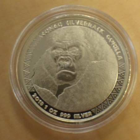 Congo 5000 CFA Gorilla 2018 silver 99.9% 1 oz
