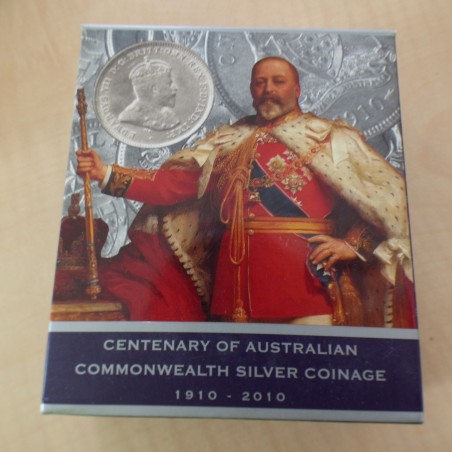 Australie 1$ 2010 Commonwealth Australia 100 years silver coinage PROOF coloré en argent 99.9% 1 oz