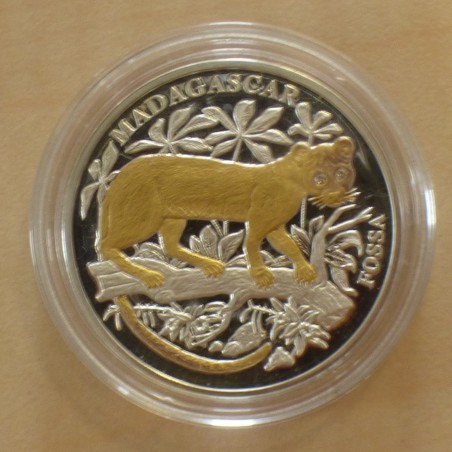 Liberia 10$ 2005 Fossa PROOF gilded silver 99.9% (20 g)
