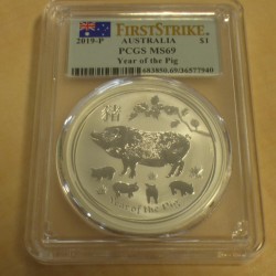Australie 1$ Lunar 2 Cochon...