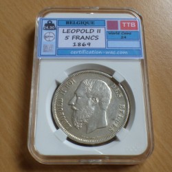 Belgique 5 francs 1869...